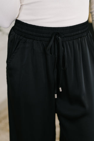 Jodifl City Ease Wide Leg Bottoms in Black