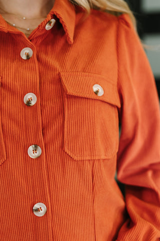 One Eleven North Clever in Corduroy Shirt Dress