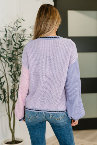 One Eleven North Coffee Date Color Block Cardigan