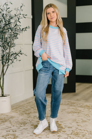 One Eleven North Color Clash Drop Shoulder Long Sleeve
