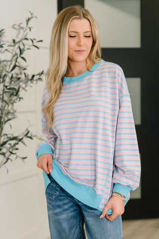 One Eleven North Color Clash Drop Shoulder Long Sleeve