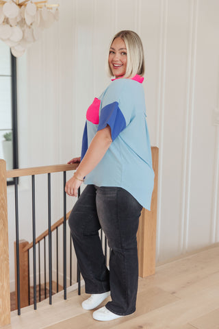 Jodifl Color Me Cool Color Block Top
