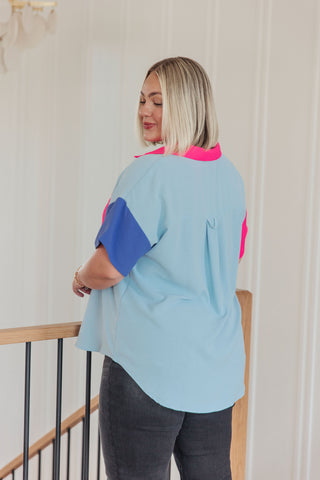 Jodifl Color Me Cool Color Block Top