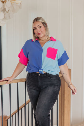 Jodifl Color Me Cool Color Block Top