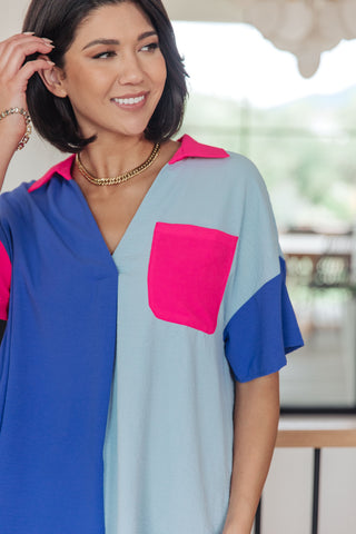 Jodifl Color Me Cool Color Block Top
