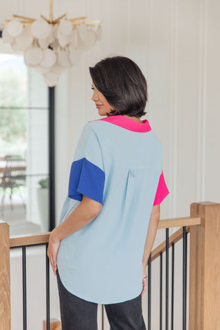 Jodifl Color Me Cool Color Block Top