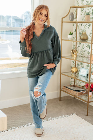 7th Ray She's Not Wrong Hooded V-Neck Pullover
