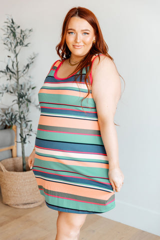 White Birch Summer Lovin' Striped Tank Dress
