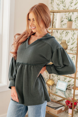 7th Ray She's Not Wrong Hooded V-Neck Pullover