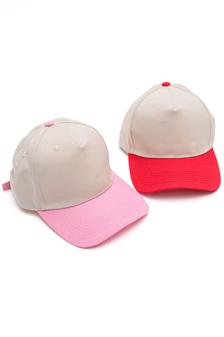 Zenana Come Hither Two Tone Canvas Cap Set