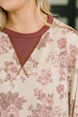 Haptics Come Out to Play Contrast Casual Pullover