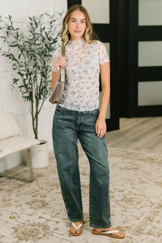 One Eleven North Confidently Cute Sheer Mesh Top