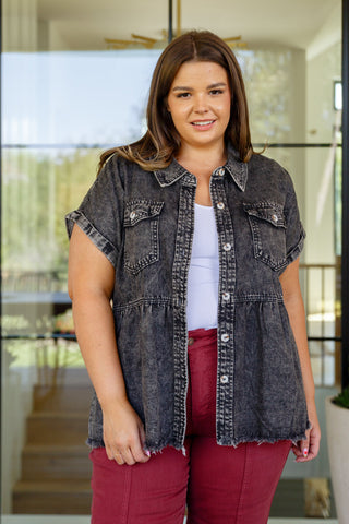 Andree By Unit Cool and Carefree Denim Button Down
