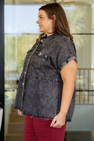 Andree By Unit Cool and Carefree Denim Button Down