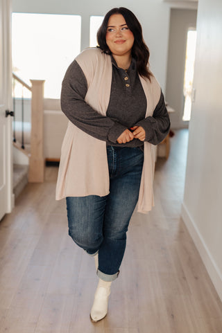 White Birch Surely a Win Sleeveless Cardigan
