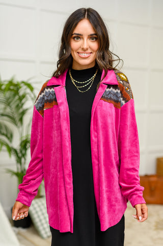 Hailey & Co Cozy Cabin Days Sweater in Magenta