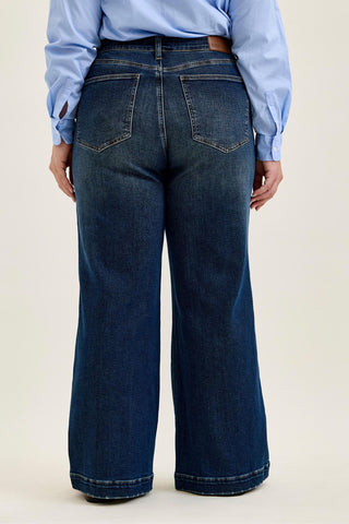 Judy Blue High Waist Fade Indigo Retro Wide Leg Denim Jeans 881159