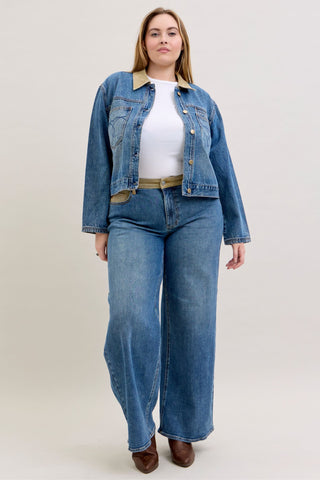 Judy Blue Rigid Barn Corduroy Denim Jacket 7886
