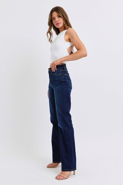 Judy Blue High Waist Straight Denim Jeans 82627-Jeans-Sunshine and Wine Boutique