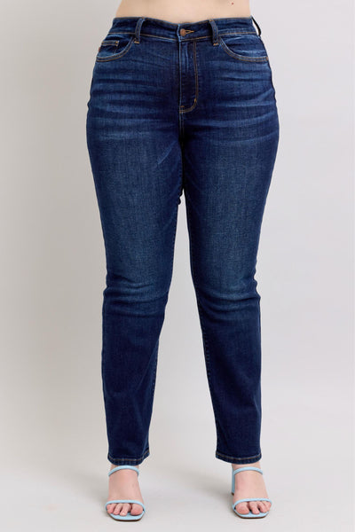 Judy Blue Mid Rise Dark Wash Bootcut Denim Jeans 82586-Jeans-Sunshine and Wine Boutique