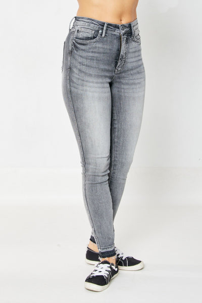 Judy Blue High Rise Tummy Control Top Release Hem Skinny 88792 - Exclusive-Jeans-Sunshine and Wine Boutique