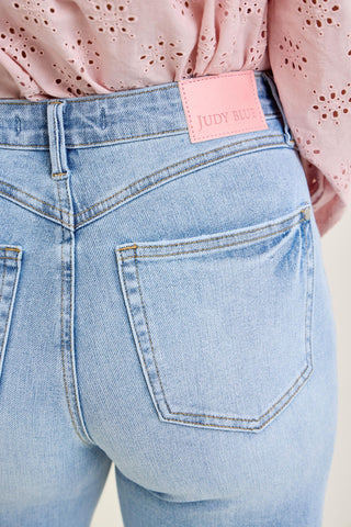 Judy Blue High Waist Tummy Control Retro Wide Leg Denim Jeans 881128