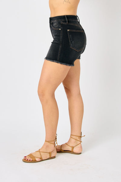 Judy Blue High Waist Tummy Control Fray Hem Shorts 150236 - Exclusive-Shorts-Sunshine and Wine Boutique