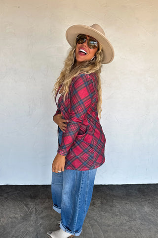Blakeley Plaid Lola Cardigans