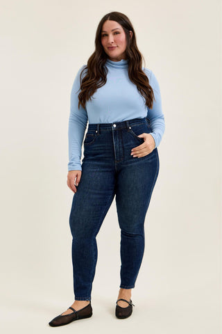 Judy Blue High Waist Tummy Control Sienna Bandana Skinny Denim Jeans 881156