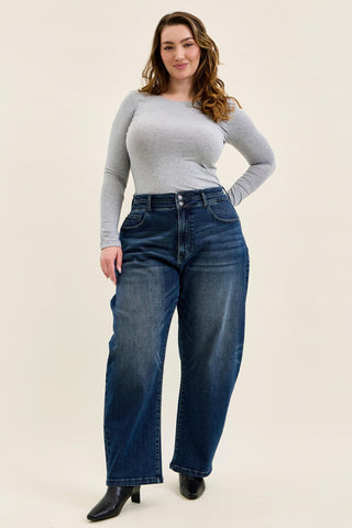 Judy Blue High Waist Double Button Marlow Arc Denim Jeans 881131