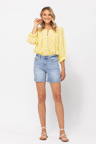Judy Blue High Waist Mid Denim Short 15220
