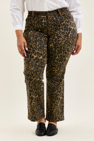 Judy Blue High Waist Leopard Bootcut Denim Jeans 881183