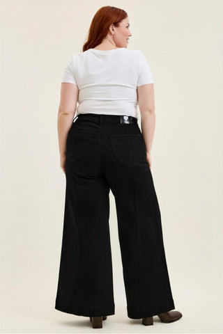 Judy Blue High Waist Liza Black Palazzo Denim Jeans 881243