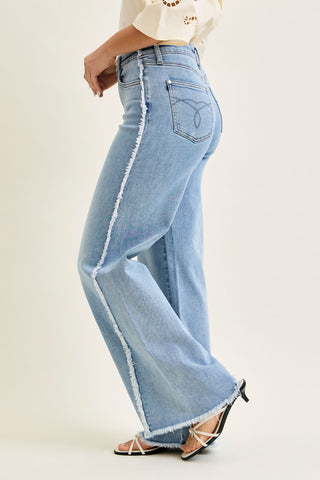 Judy Blue High Waist Twisted Retro Wide Leg Denim Jeans 881087