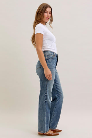 Judy Blue High Waist Tummy Control Straight Denim Jeans 881049