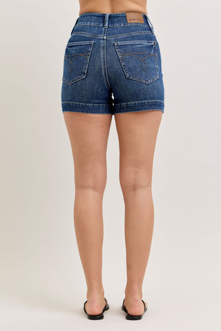 Judy Blue High Waist Tummy Control Slim Denim Short 150350