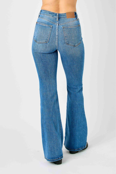 Judy Blue High Waist Classic Flare Denim 82588-Jeans-Sunshine and Wine Boutique