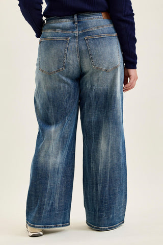 Judy Blue High Waist Vintage Blast Wilhelmina Baggy Denim Jeans 881157