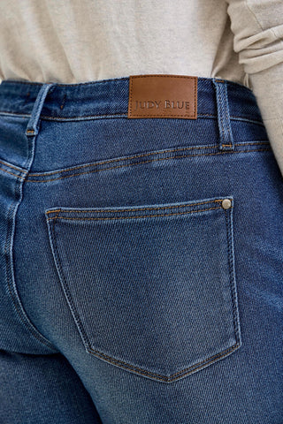 Judy Blue Mid Rise Billie Knit Indigo Boyfriend Denim Jeans 881126
