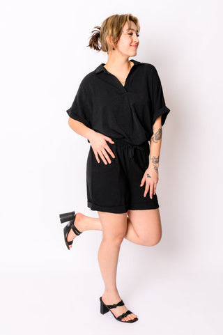 White Birch Because I Said So Dolman Sleeve Top in Black
