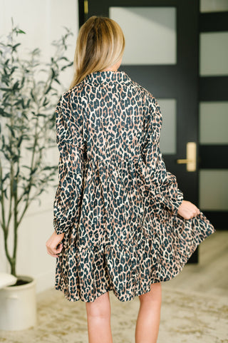 Haptics Darlin' If You Don't Mind Babydoll Leopard Print Dress