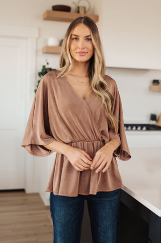 Mittoshop Dazzlingly Draped V-Neck Blouse