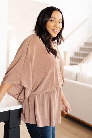 Mittoshop Dazzlingly Draped V-Neck Blouse