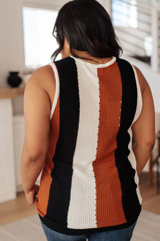 Andree By Unit Decidedly Undecided Knit Striped Tank
