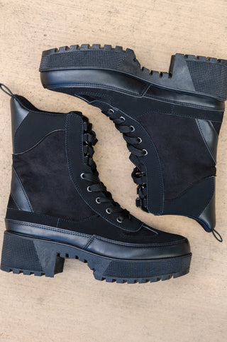 Mittoshop Desert Nights Lace Up Boots In Black