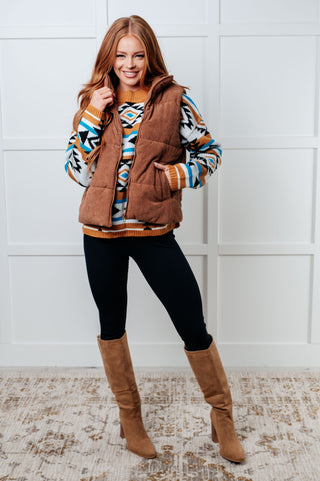 One Eleven North Desert Vibes Geometric Striped Sweater