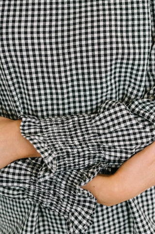 One Eleven North Different Kind of Gal Gingham Long Sleeve Blouse