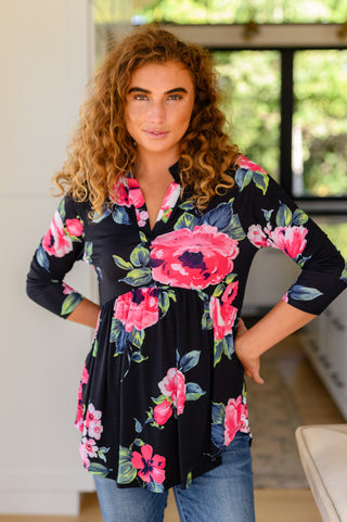 Shopin La Doing My Best Floral Top
