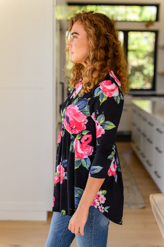 Shopin La Doing My Best Floral Top