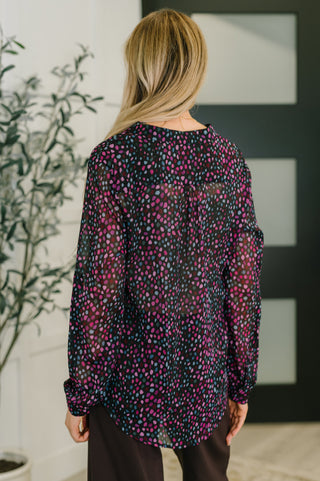 One Eleven North Doing the Most Polka Dot Blouse